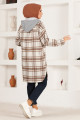Kapüşonlu Tunik PLV3511 Kahverengi Kapüşonlu Tunik PLV3511 Kahverengi