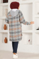 Kapüşonlu Tunik PLV3511 Gri Kapüşonlu Tunik PLV3511 Gri