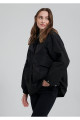 Kapüşonlu Siyah Ceket Oversize / Geniş Kesim 1110329-900 Kapüşonlu Siyah Ceket Oversize / Geniş Kesim 1110329-900