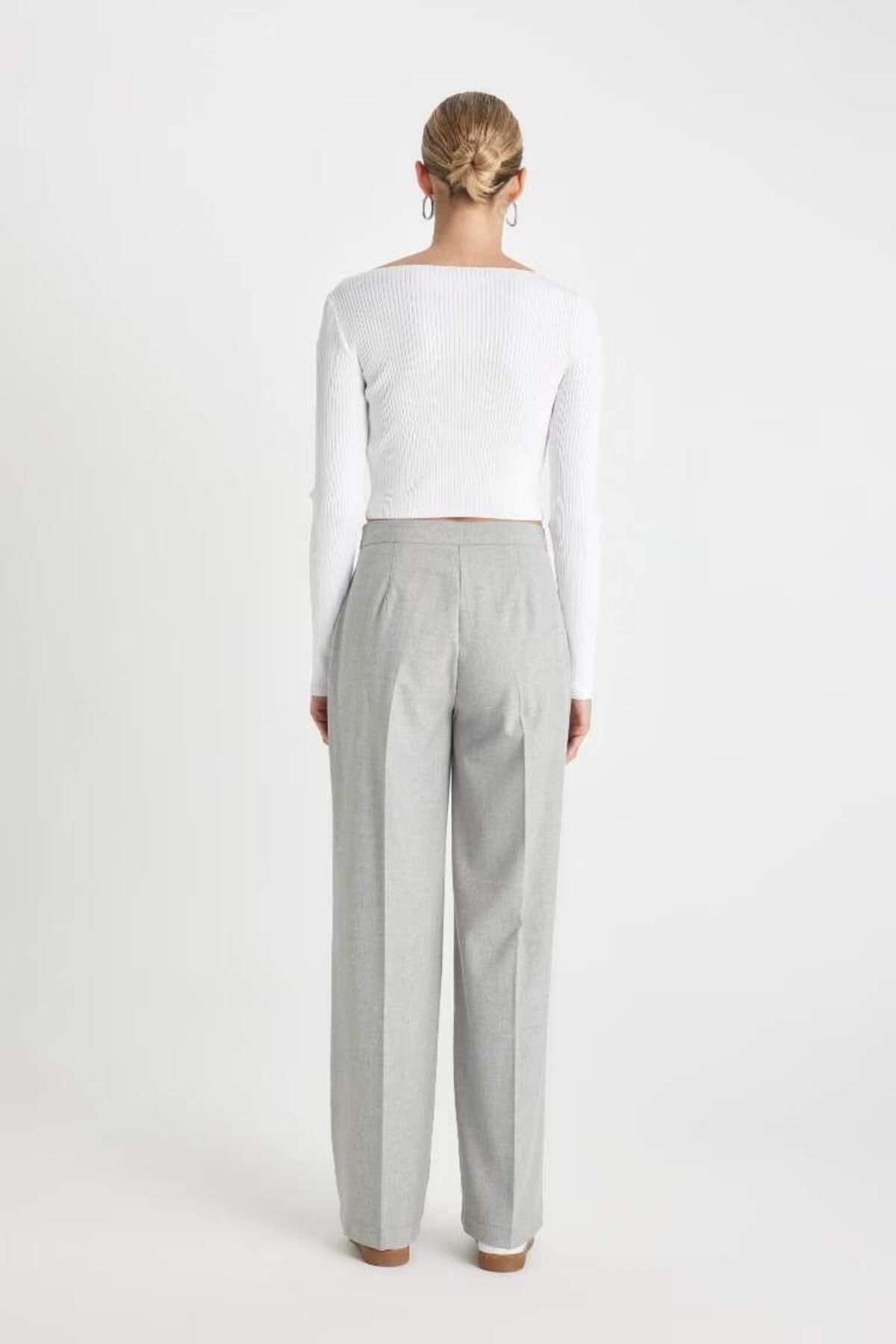 Standart Boy Pantolon Wide Leg Geniş Bol Paça Basic Düz Yüksek Bel C6402ax24au Standart Boy Pantolon Wide Leg Geniş Bol Paça Basic Düz Yüksek Bel C6402ax24au