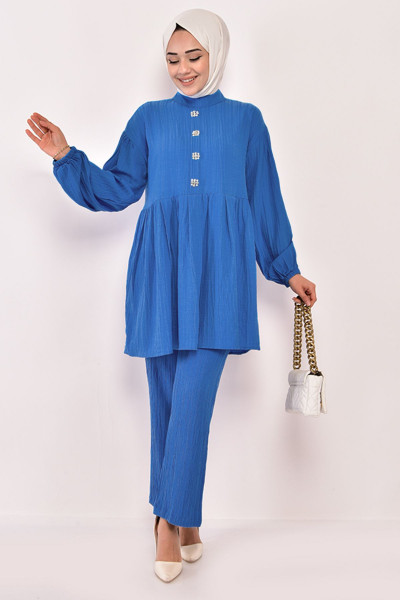 Taş Detay Kombin Mavi Nfc5149 Taş Detay Kombin Mavi Nfc5149