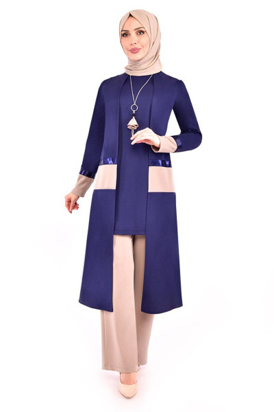 Kolyeli Kombin Indigo Asm2325