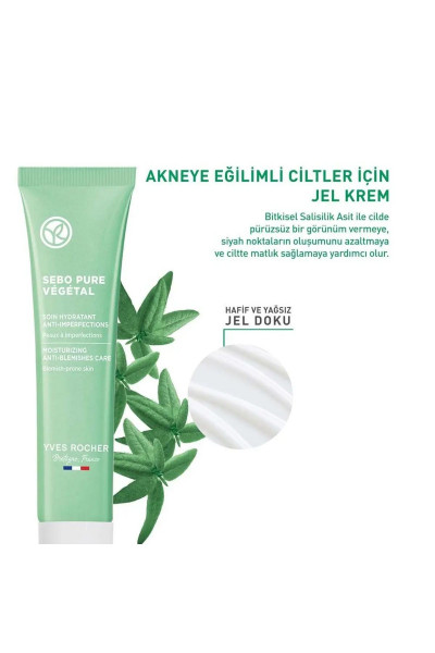 Sebo Pure Vegetal-Akneye Eğilimli Cilt İçin Gözenekleri Sıkılaştırıcı Nemlendirici Yüz Kremi 40G Sebo Pure Vegetal-Akneye Eğilimli Cilt İçin Gözenekleri Sıkılaştırıcı Nemlendirici Yüz Kremi 40G