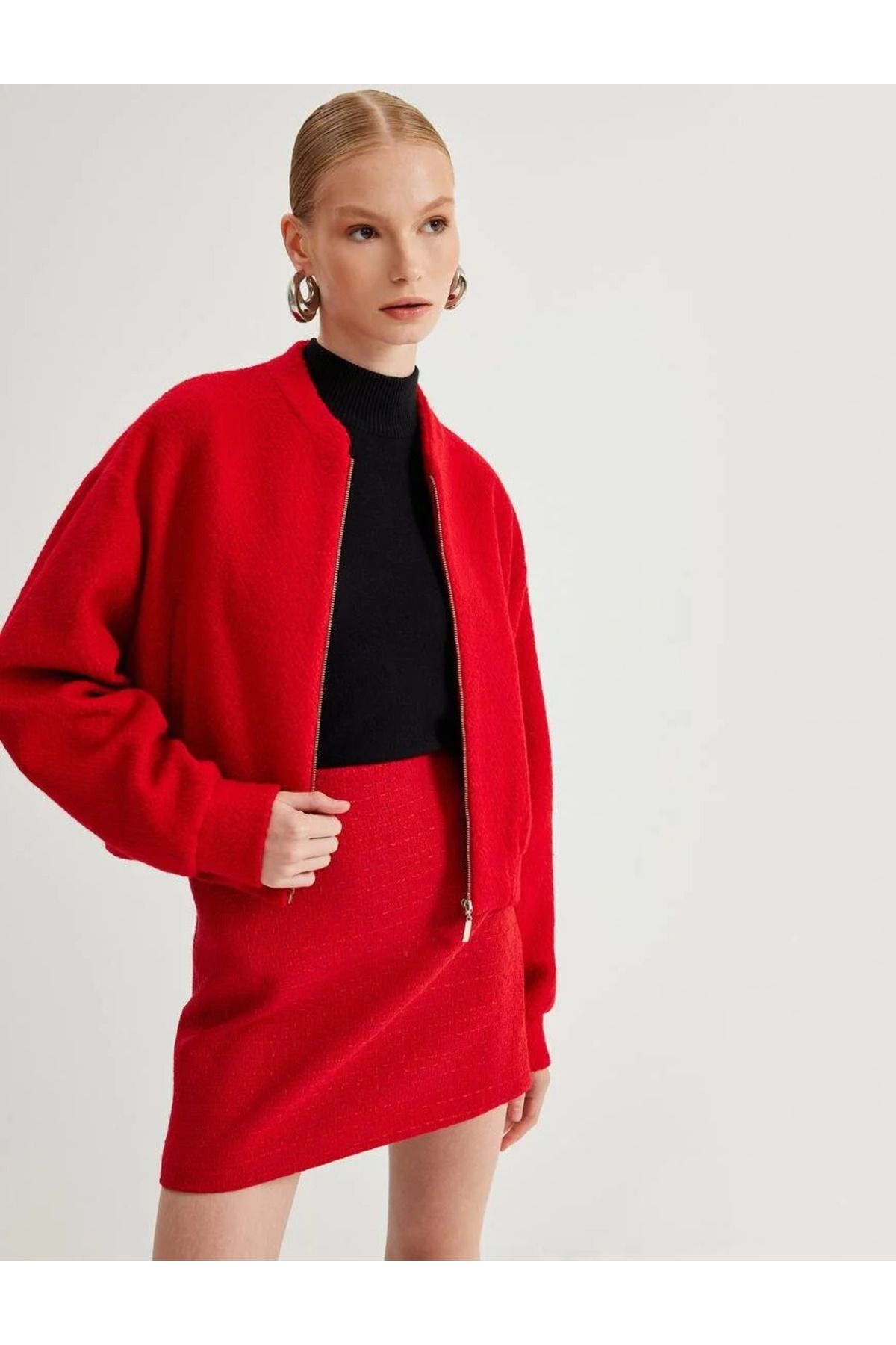 Mini Tüvit A Kesim Etek Slim Fit Mini Tüvit A Kesim Etek Slim Fit