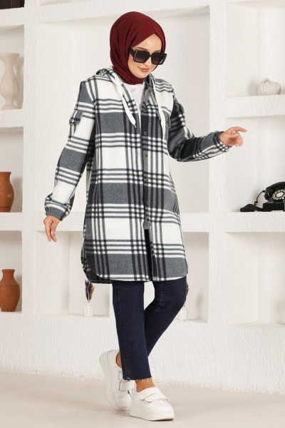 Kapüşonlu Triko Tunik HDL5150 Antrasit Kapüşonlu Triko Tunik HDL5150 Antrasit