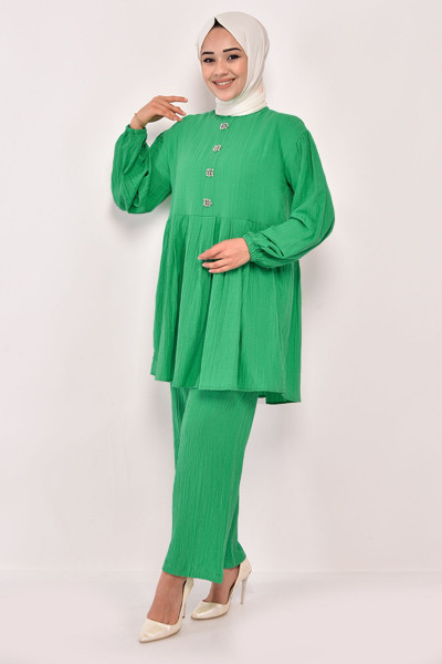 Taş Detay Kombin Yeşil Nfc5149 Taş Detay Kombin Yeşil Nfc5149