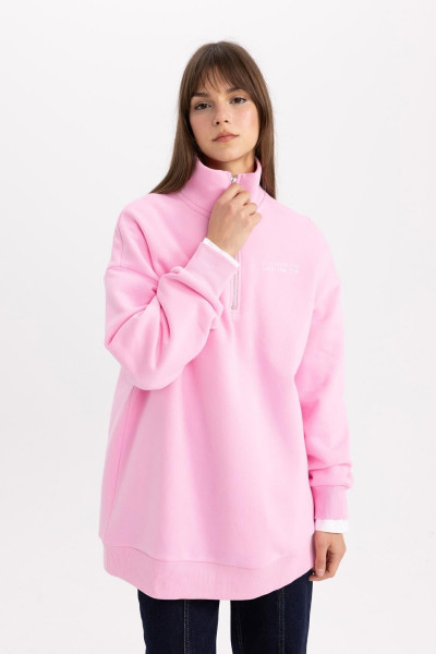 Regular Fit Polo Yaka Baskılı Içi Yumuşak Tüylü Sweatshirt Tunik C5419ax24sp Regular Fit Polo Yaka Baskılı Içi Yumuşak Tüylü Sweatshirt Tunik C5419ax24sp