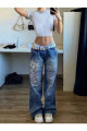 Y2K Grunge Style Streetwear Baggy Kot Pantolon Y2K Grunge Style Streetwear Baggy Kot Pantolon