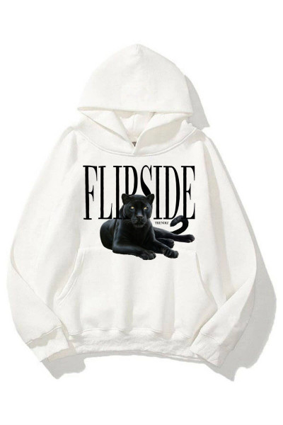 Unisex Flipside Sweatshirt Hoodie Beyaz Unisex Flipside Sweatshirt Hoodie Beyaz