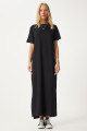 Yandan Yırtmaçlı Yazlık Uzun Örme Elbise Siyah Lhw0002 Yandan Yırtmaçlı Yazlık Uzun Örme Elbise Siyah Lhw0002