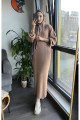 Oversize Bol Kesim Fermuar Yaka Fitilli Triko Tesettür Elbise Oversize Bol Kesim Fermuar Yaka Fitilli Triko Tesettür Elbise