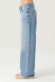 Weslie Açık Mavi Normal Bel Patı Düğmeli Wideleg Jean Pantolon C 4530-207 Weslie Açık Mavi Normal Bel Patı Düğmeli Wideleg Jean Pantolon C 4530-207