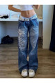 Y2K Grunge Style Streetwear Baggy Kot Pantolon Y2K Grunge Style Streetwear Baggy Kot Pantolon