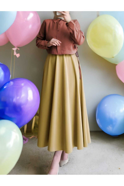 Puf Scuba Sarı Etek Puf Scuba Sarı Etek