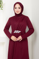 Kemeri Taş Detaylı Takım 269DVL897 Bordo Kemeri Taş Detaylı Takım 269DVL897 Bordo