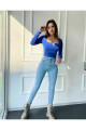 Liza X Mavi Kar Yıkama Skinny Dar Paça Jean Kadın Power Likra Toparlayıcı Liza X Mavi Kar Yıkama Skinny Dar Paça Jean Kadın Power Likra Toparlayıcı