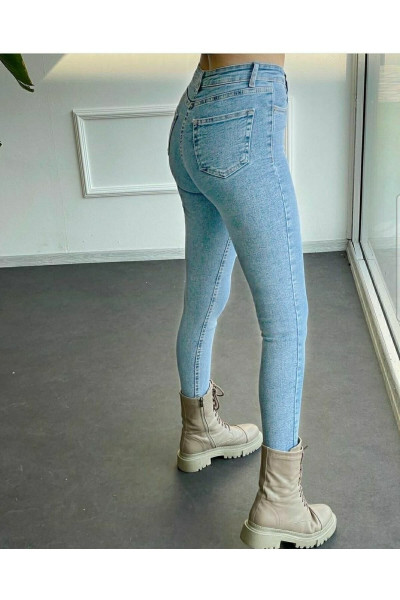 Liza X Mavi Kar Yıkama Skinny Dar Paça Jean Kadın Power Likra Toparlayıcı Liza X Mavi Kar Yıkama Skinny Dar Paça Jean Kadın Power Likra Toparlayıcı
