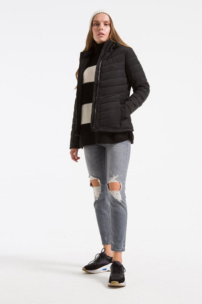 Kısa Şişme Siyah Mont Kısa Şişme Siyah Mont