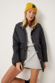 Kadın Siyah Cepli Oversize Kapitone Mont FO00001 Kadın Siyah Cepli Oversize Kapitone Mont FO00001