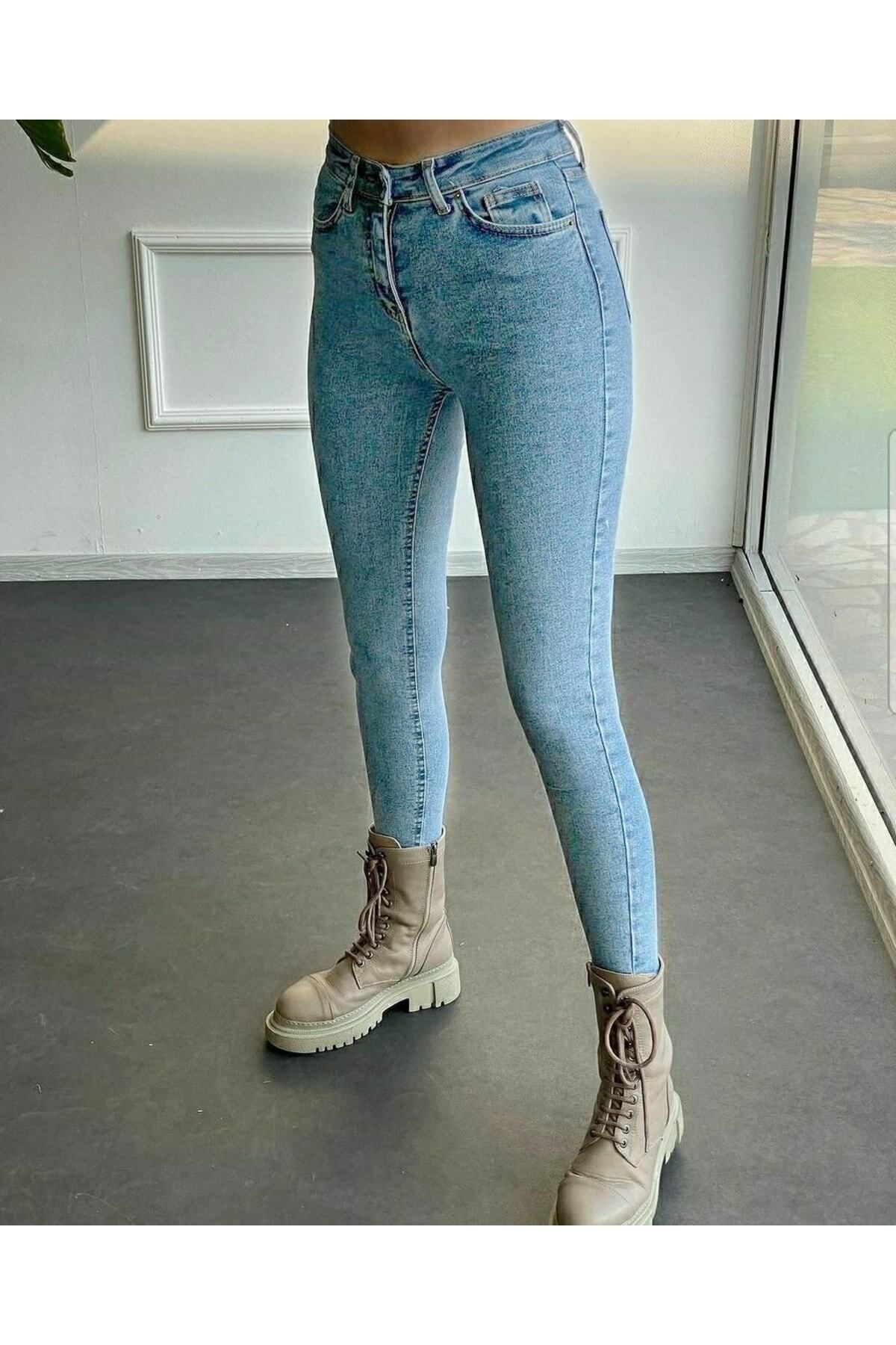 Liza X Mavi Kar Yıkama Skinny Dar Paça Jean Kadın Power Likra Toparlayıcı Liza X Mavi Kar Yıkama Skinny Dar Paça Jean Kadın Power Likra Toparlayıcı