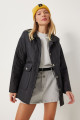 Kadın Siyah Cepli Oversize Kapitone Mont FO00001 Kadın Siyah Cepli Oversize Kapitone Mont FO00001