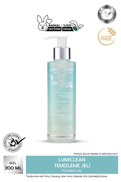 LUMICLEAN Nemlendirici Ve Bariyer Onarıcı Temizleme Jeli 200 ml Hassas, Kuru ve Yağlı- Pirinç,Hyalur LUMICLEAN Nemlendirici Ve Bariyer Onarıcı Temizleme Jeli 200 ml Hassas, Kuru ve Yağlı- Pirinç,Hyalur