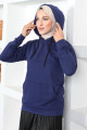 Kapşonlu Sweatshirt Tsd230340 Mor Kapşonlu Sweatshirt Tsd230340 Mor