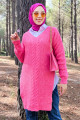 V Yaka Triko Tunik Tsd220907 Fuşya V Yaka Triko Tunik Tsd220907 Fuşya