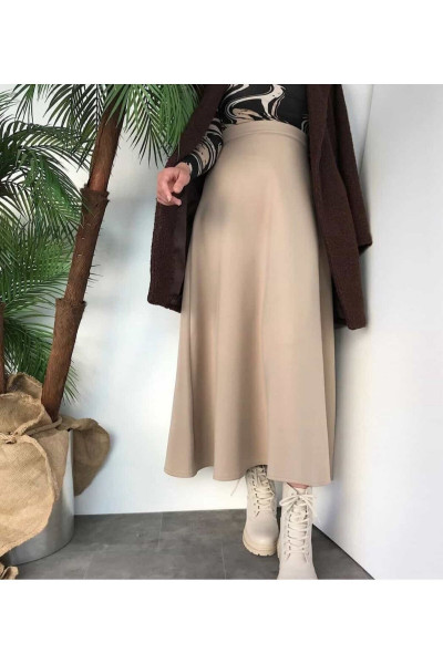 Kloş Etek | Scuba Krep Kumaş