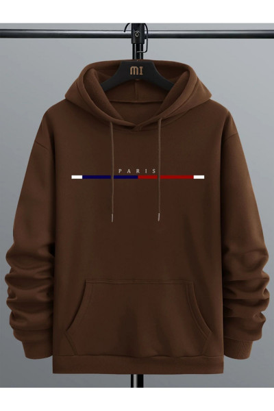 Unisex Paris Şerit Baskılı Oversize  Kapşonlu Sweatshirt Hoodie Unisex Paris Şerit Baskılı Oversize  Kapşonlu Sweatshirt Hoodie