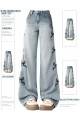 Y2k Ribbon Detail Bol Paça Yıkamalı Pantolon Jean Y2k Ribbon Detail Bol Paça Yıkamalı Pantolon Jean