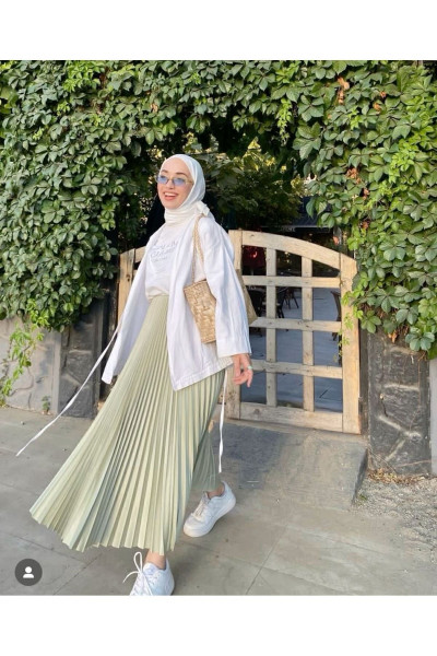 Piliseli Tesettür Etek Piliseli Tesettür Etek