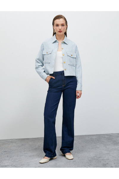 Tüvit Ceket Cepli Arma Düğmeli Tüvit Ceket Cepli Arma Düğmeli