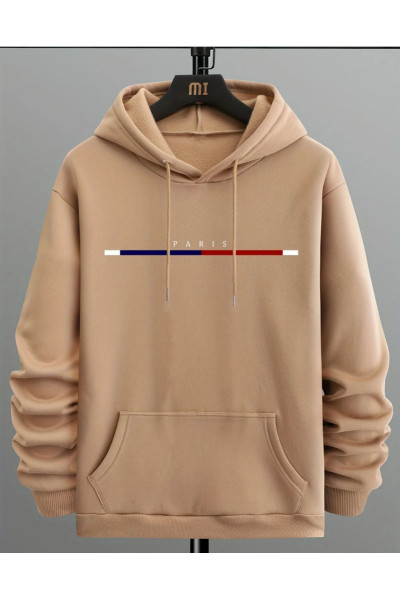 Unisex Paris Şerit Baskılı Oversize  Kapşonlu Sweatshirt Hoodie Unisex Paris Şerit Baskılı Oversize  Kapşonlu Sweatshirt Hoodie