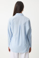 Oversize Basic Gömlek Gök Mavi Ldd0003 Oversize Basic Gömlek Gök Mavi Ldd0003