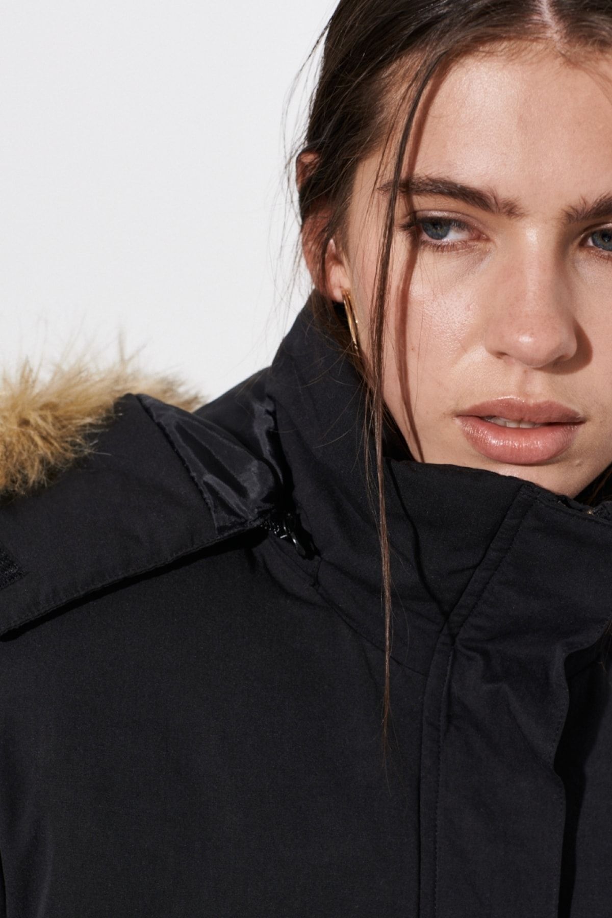 Regular Fit Normal Kesim Siyah Parka Ceket Regular Fit Normal Kesim Siyah Parka Ceket