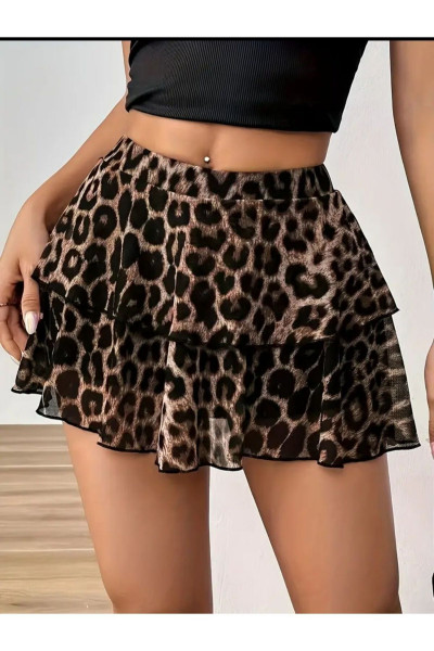 Süper Mini Fırfırlı Tül Etek