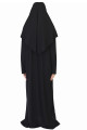 Siyah Fermuarlı Namaz Elbisesi