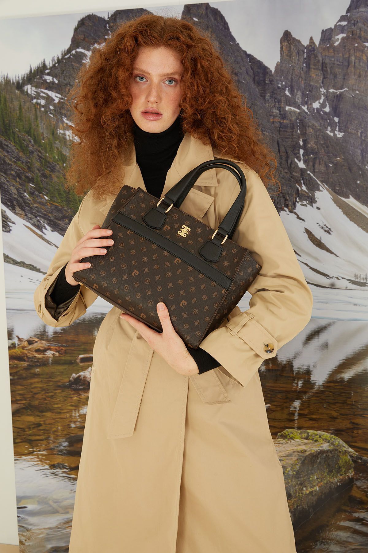 Kahve Monogram Kadın Omuz Çantası 05PO22K1599 Kahve Monogram Kadın Omuz Çantası 05PO22K1599