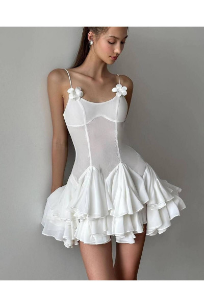 PAPATYA TÜLLÜ ELBİSE PAPATYA TÜLLÜ ELBİSE