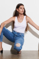 Wild West Fit Yüksek Bel Düz Paça Esnek Jean Kot Pantolon Wild West Fit Yüksek Bel Düz Paça Esnek Jean Kot Pantolon