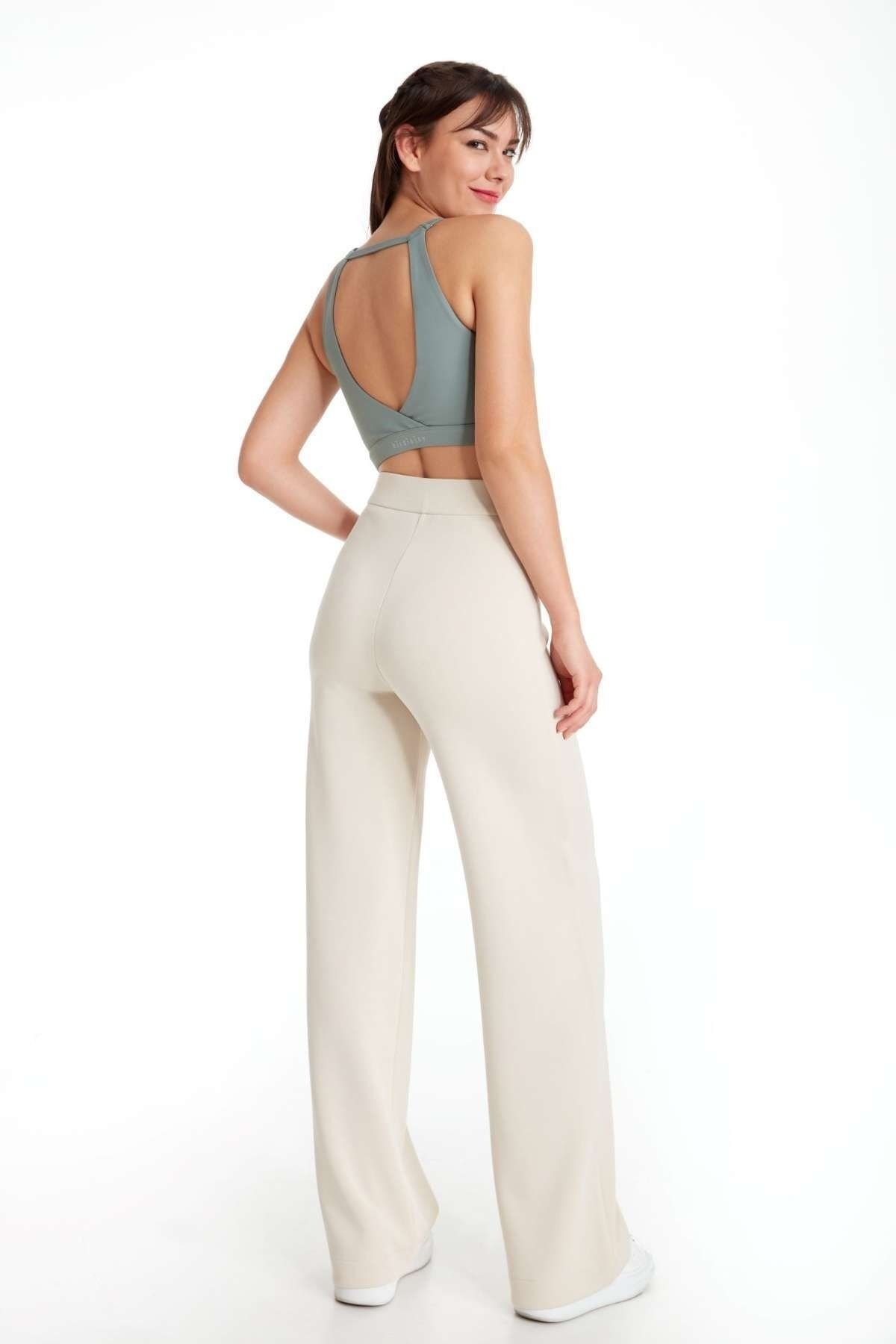 Power Up Trousers Bej Modal Karışımlı Pantolon Power Up Trousers Bej Modal Karışımlı Pantolon
