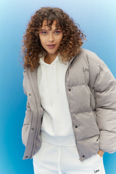 Regular Fit Normal Kesim Dik Yaka Kadın Taş Rengi Şişme Mont Regular Fit Normal Kesim Dik Yaka Kadın Taş Rengi Şişme Mont