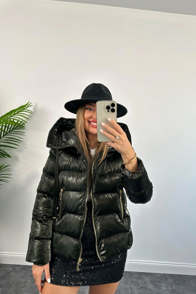 Parlak Puffer Şişme Mont Parlak Puffer Şişme Mont