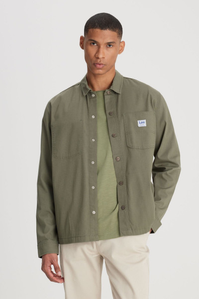 Relaxed Fit Geniş Kesim Zeytin Yeşili Gömlek Relaxed Fit Geniş Kesim Zeytin Yeşili Gömlek