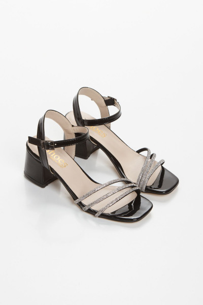 Kadın Siyah Taşlı Yeni Sezon Abiye Ayakkabı