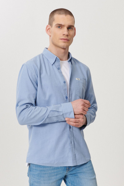 Regular Fit Normal Kesim Uzun Kollu Keten Gömlek Regular Fit Normal Kesim Uzun Kollu Keten Gömlek