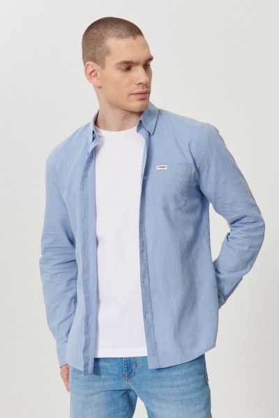 Regular Fit Normal Kesim Uzun Kollu Keten Gömlek Regular Fit Normal Kesim Uzun Kollu Keten Gömlek