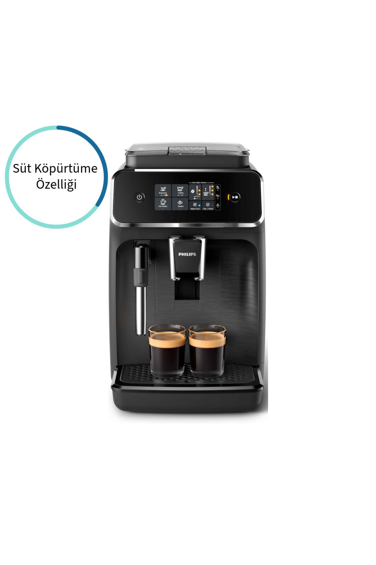 Tam Otomatik Süt Köpürütücü Espresso Makinası 1.8 L Kapasite Zamanlayıcı AquaClean Özelliği Tam Otomatik Süt Köpürütücü Espresso Makinası 1.8 L Kapasite Zamanlayıcı AquaClean Özelliği