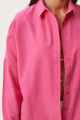 Oversize Basic Gömlek Koyu Pembe Ldd0003 Oversize Basic Gömlek Koyu Pembe Ldd0003